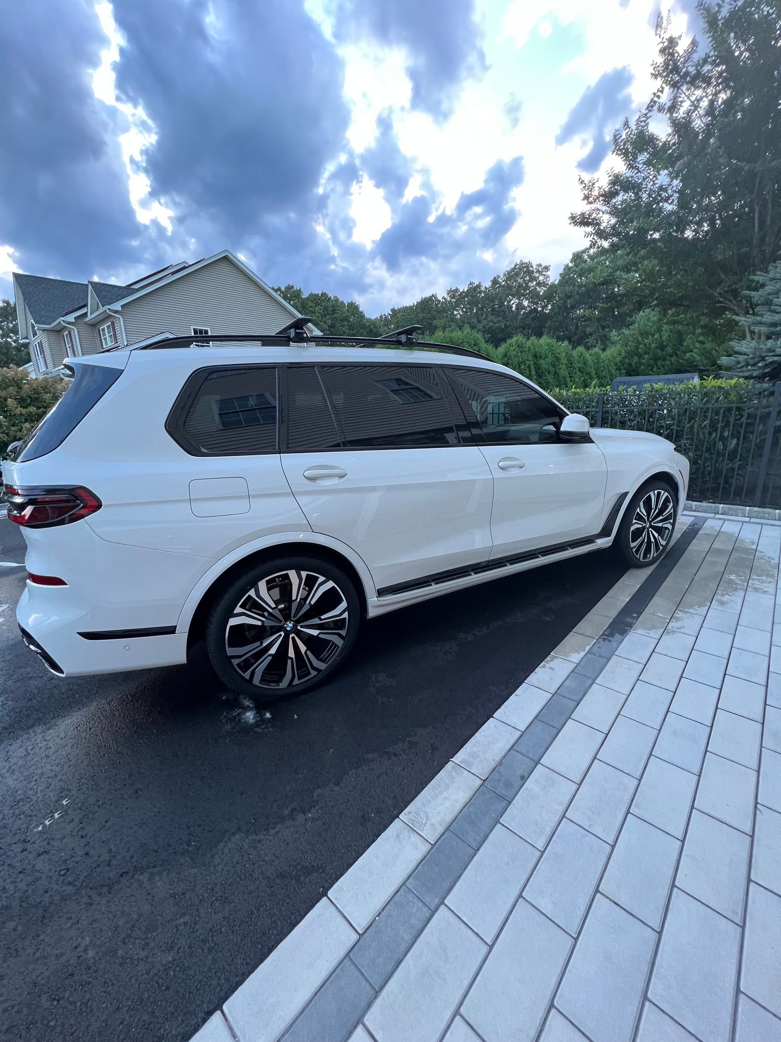 Detailed white BMW SUV