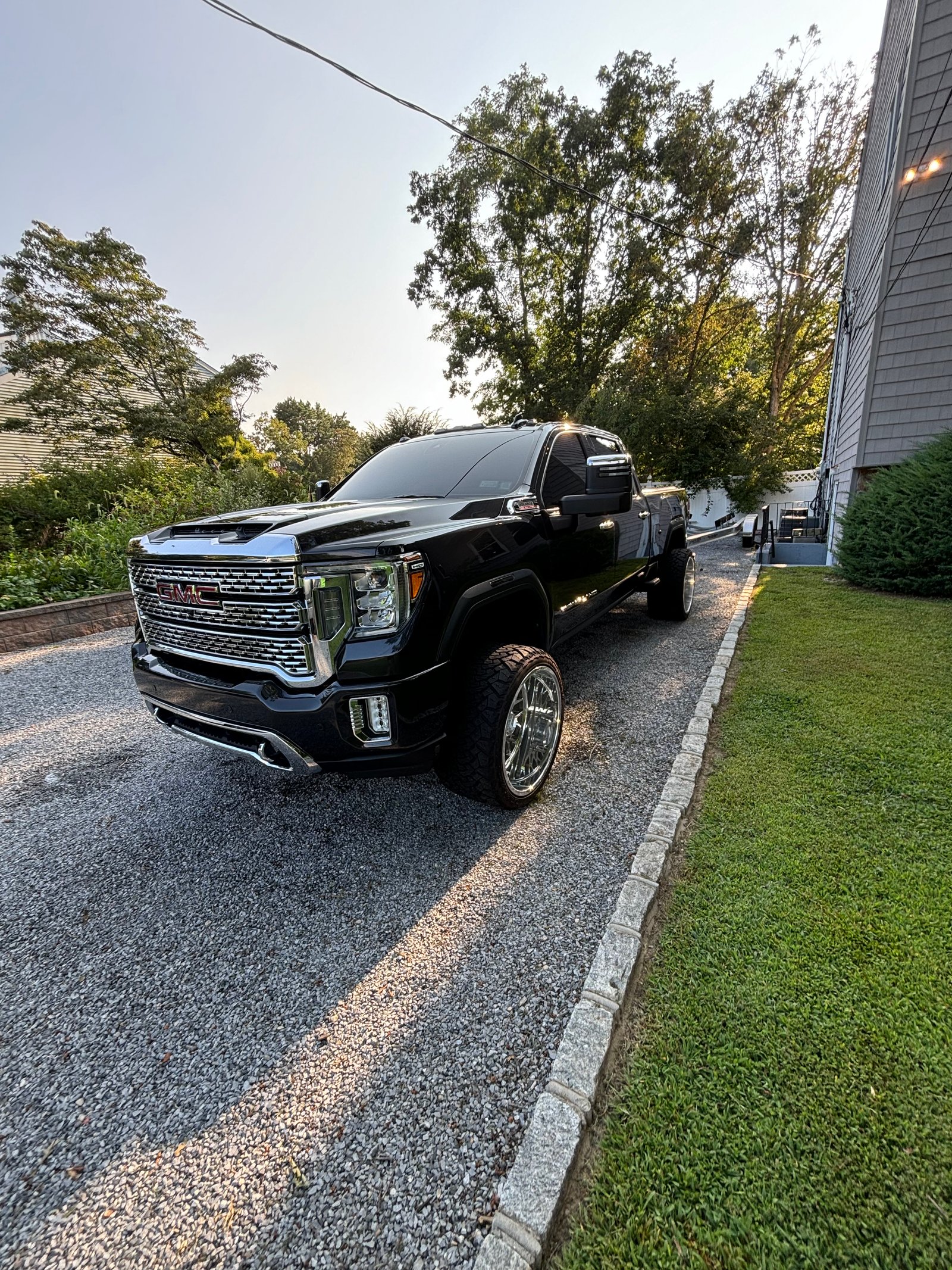Detailed black GMC truck